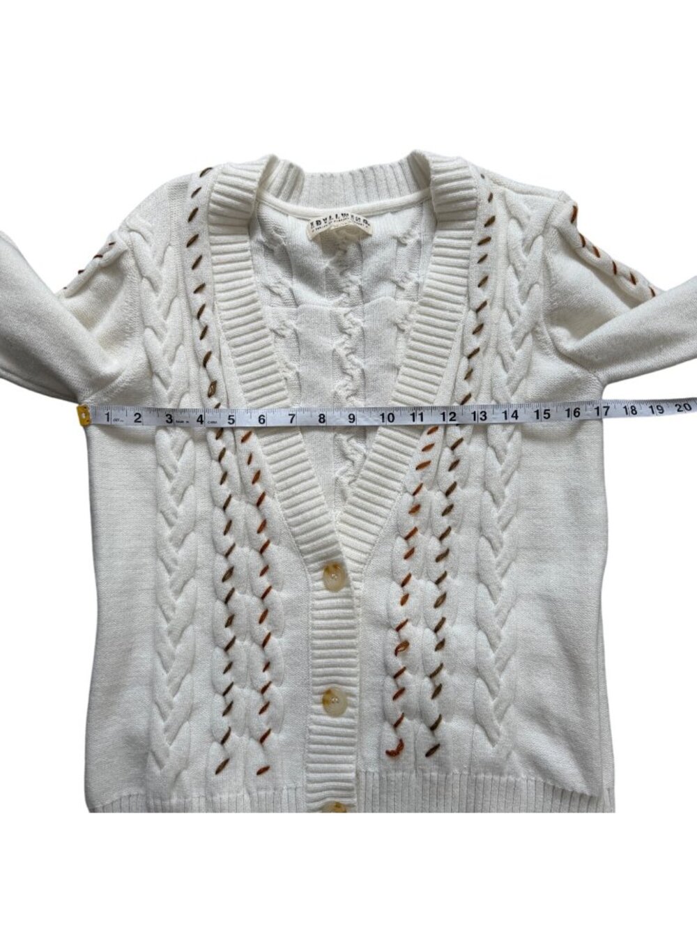 Idyllwind Miranda Lambert Women XS Cardigan Western Horse Rodeo Cable Knit Ivory - Picture 5 of 8
